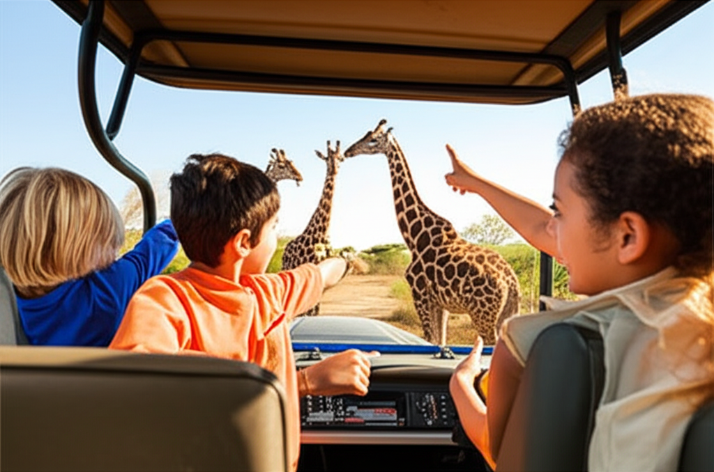 Kids on safari adventure